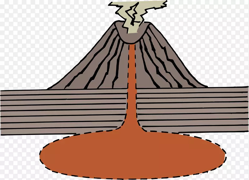 火山图剪辑艺术-火山透明PNG