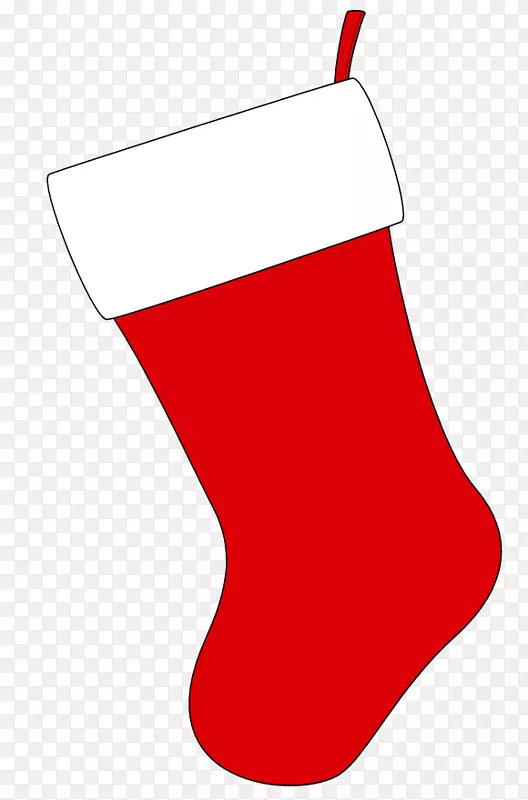 圣诞长筒袜红鞋区-免费圣诞剪贴画