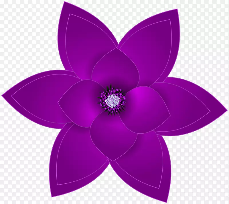 紫花剪贴画-紫色装饰花透明PNG剪贴画图像