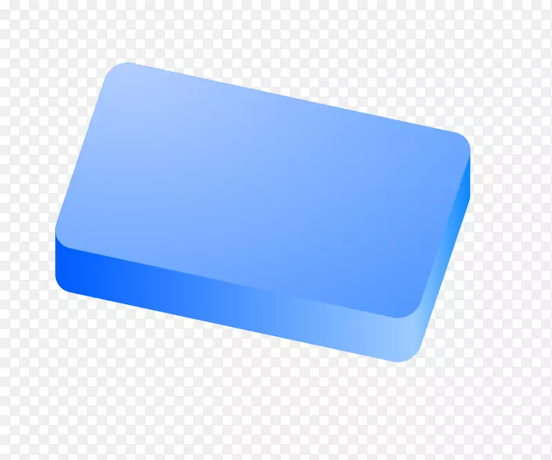 材料蓝色矩形-肥皂剪片透明