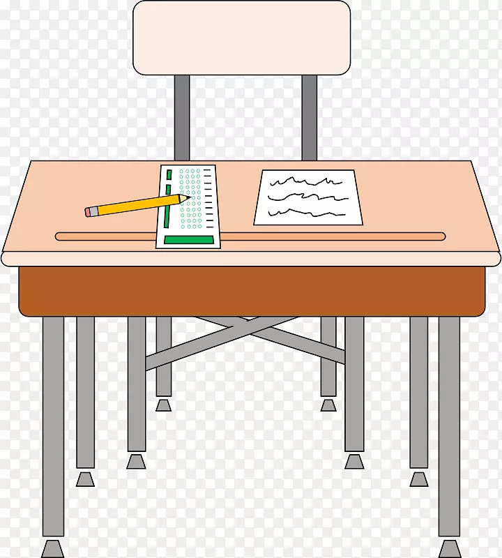 课桌学生桌夹艺术类课桌剪贴画