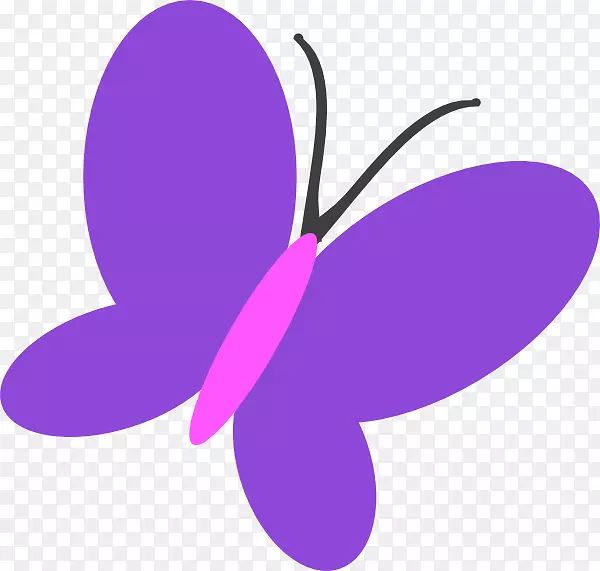 蝴蝶紫色剪贴画-紫色剪贴画免费