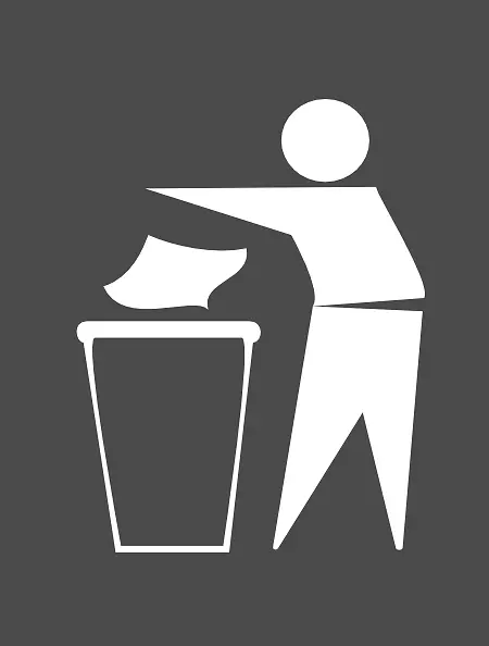 符号废物容器标志剪贴画垃圾可以签名