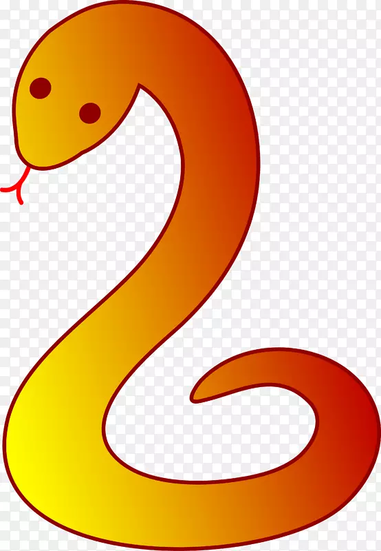 蛇可爱动画片艺术-红响尾蛇剪贴画