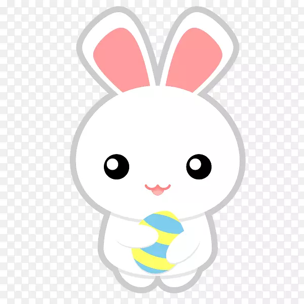 欧洲兔子复活节兔子白兔-有趣的兔子剪贴画