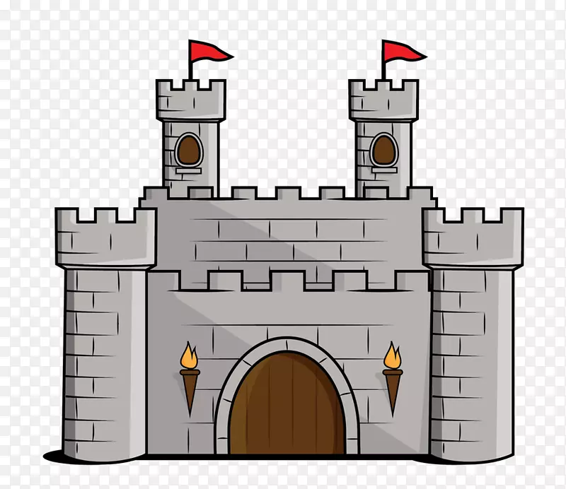 城堡剪贴画-城堡卡通