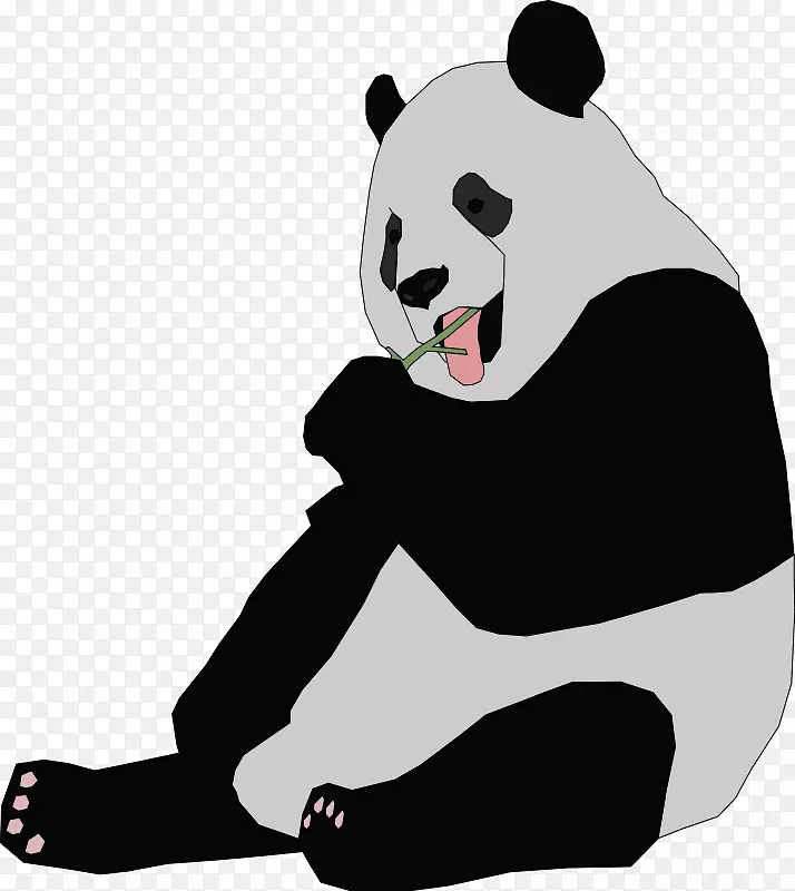 大熊猫熊红熊猫剪贴画-巨型剪贴画
