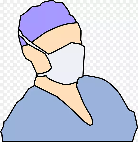 外科面罩医生护理夹艺术蒙面剪贴画