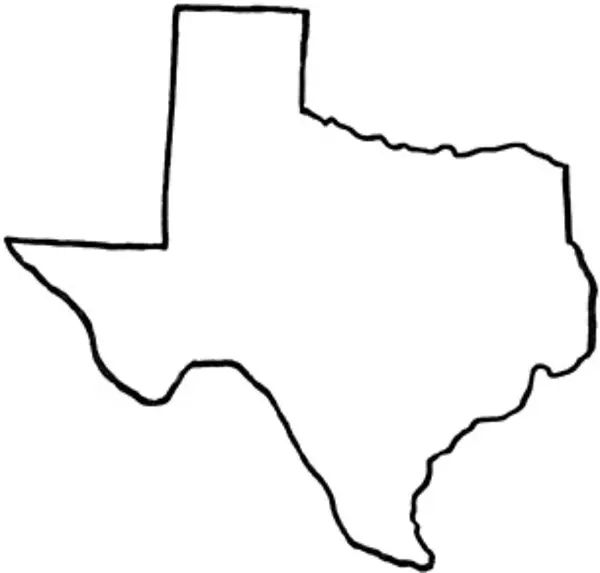 德克萨斯州剪贴画的形状-德克萨斯州轮廓剪贴画