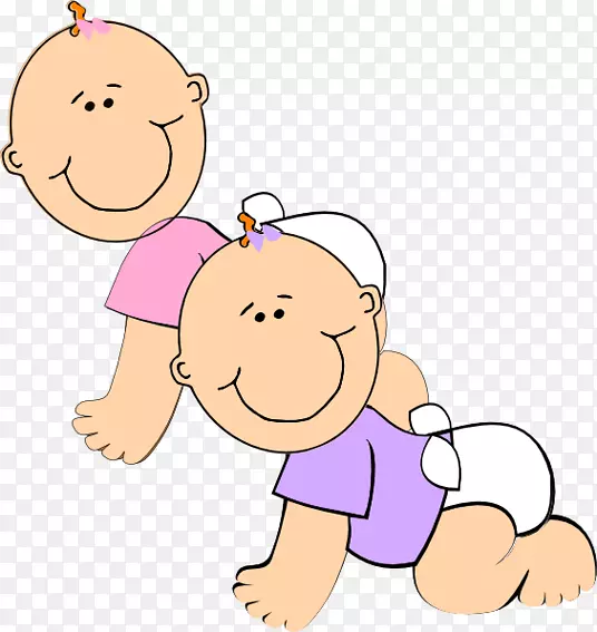 婴儿尿布剪贴画-双胞胎剪贴画