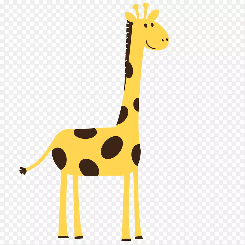 长颈鹿卡通画夹免费长颈鹿图片