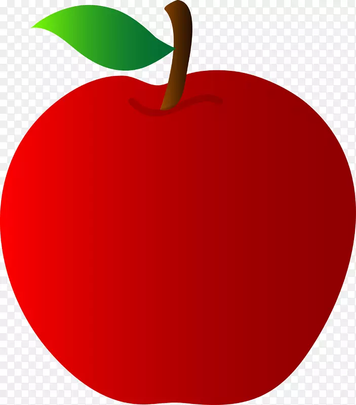 雪白苹果剪贴画-可爱的苹果剪贴画