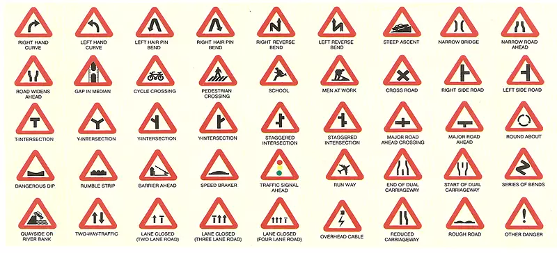 毛里求斯交通标志警告标志道路标志强制性标志道路危险标志