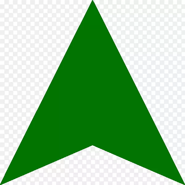 三角形点绿叶向上箭头png文件