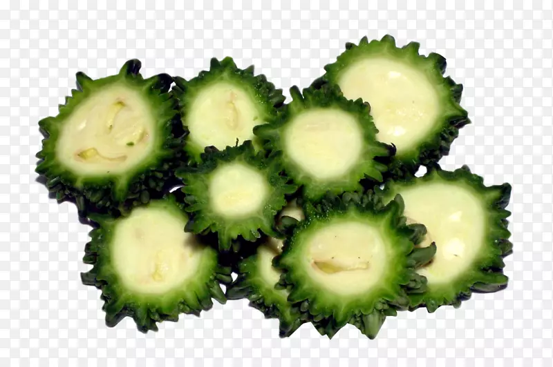 苦瓜叶蔬菜水果.苦瓜切片