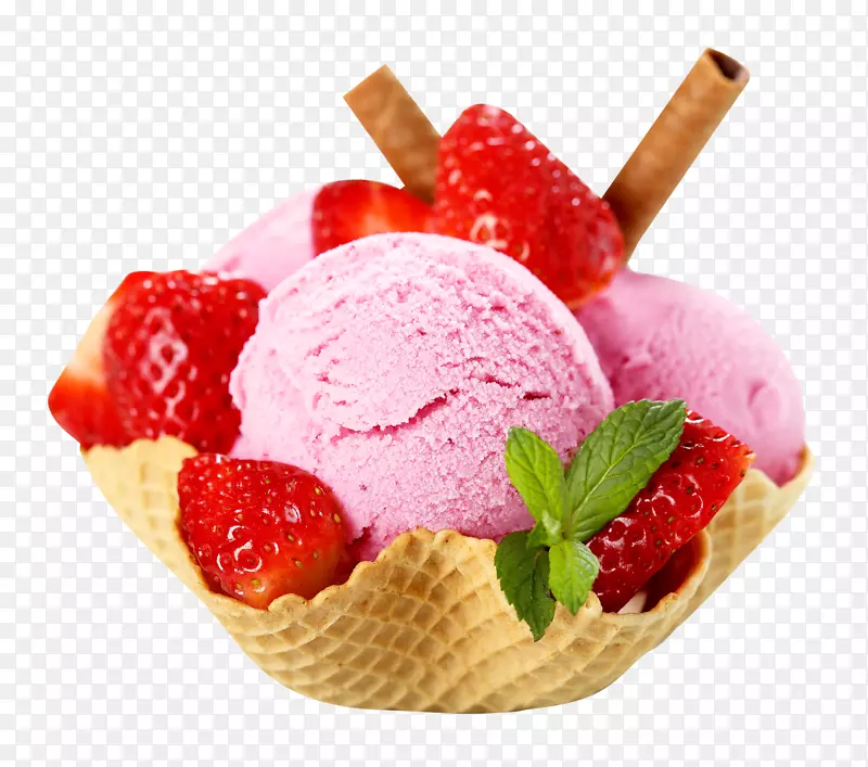 冰淇淋圆锥冷冻酸奶冰淇淋