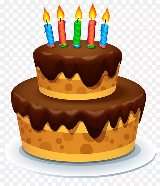 生日蛋糕巧克力蛋糕-蜡烛PNG照片