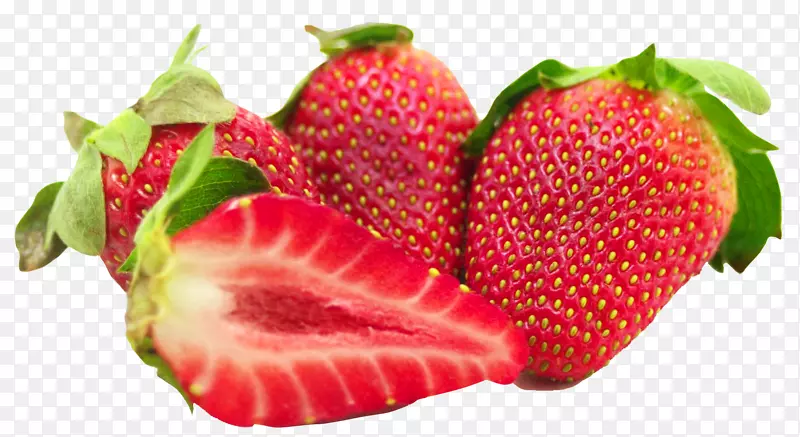 草莓冰淇淋汁-草莓配叶