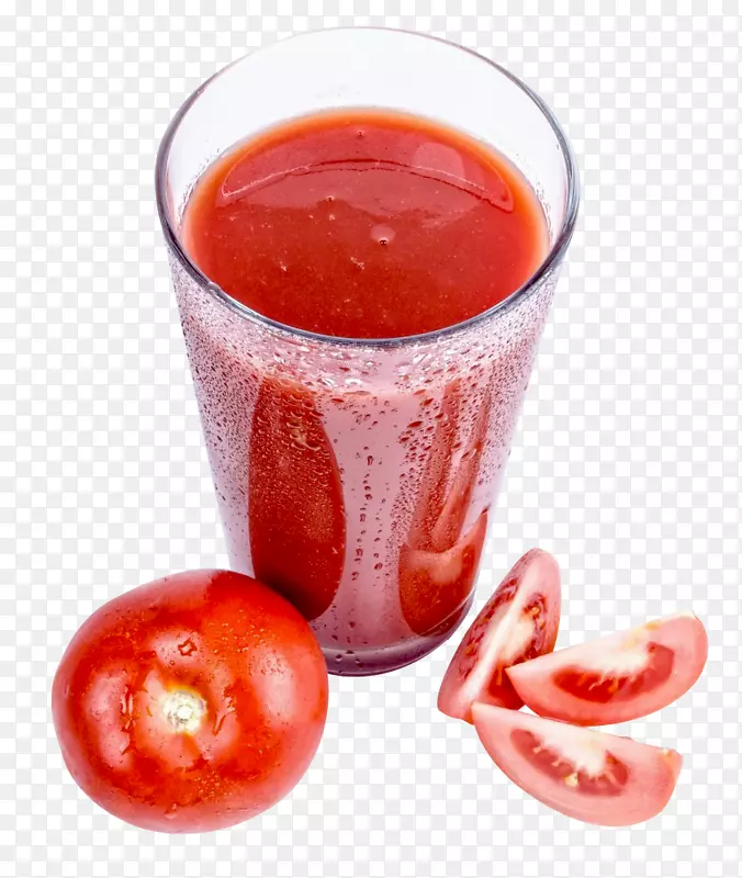 番茄汁草莓汁樱桃番茄-番茄汁顶部视图