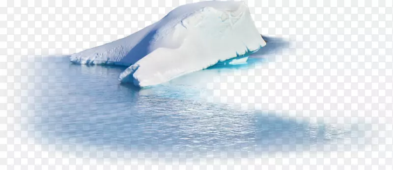 蓝色水-冰山透明背景