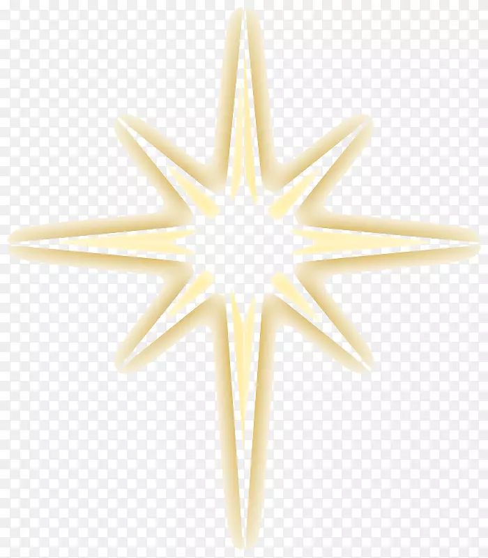 线对称角白色图案-圣诞金星PNG图像