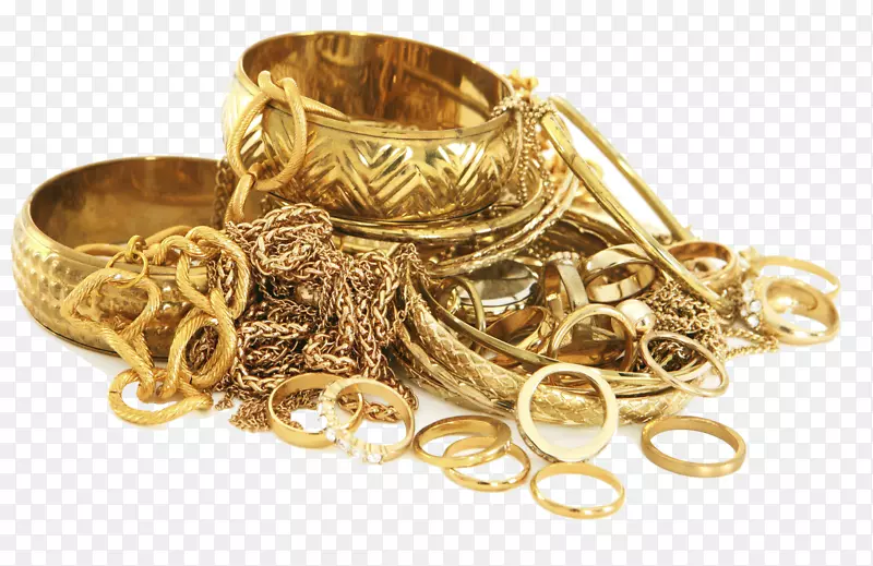 黄金作为投资珠宝耳环-黄金珠宝PNG图片