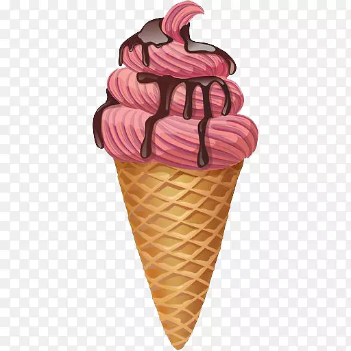 冰淇淋筒巧克力冰淇淋-冰淇淋锥PNG照片