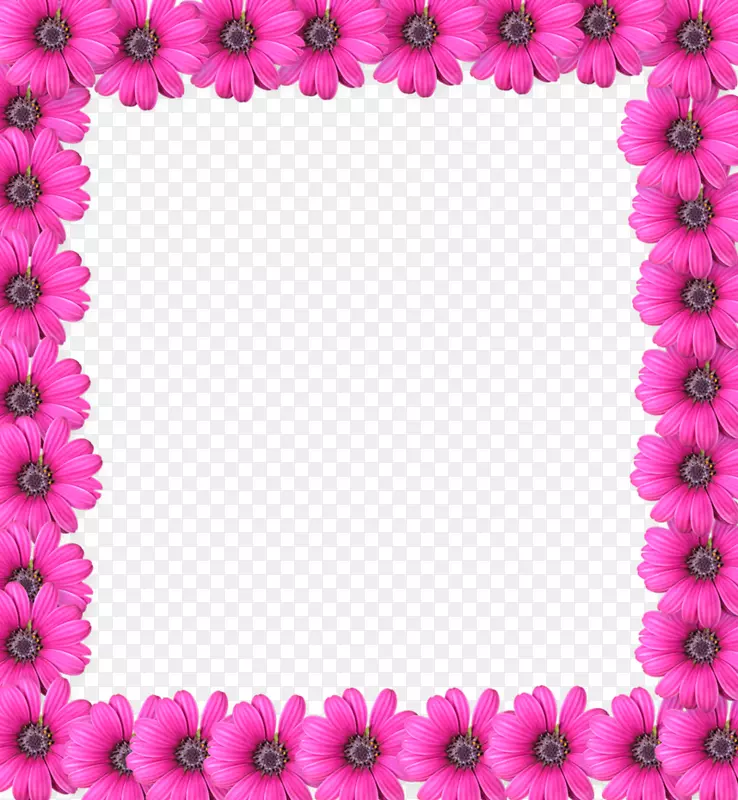 画框花粉红剪贴画-粉红色花框PNG照片