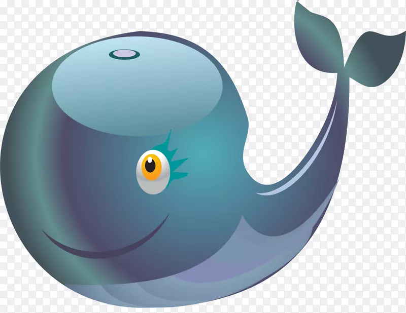 露脊鲸蓝鲸-蓝色卡通鲸