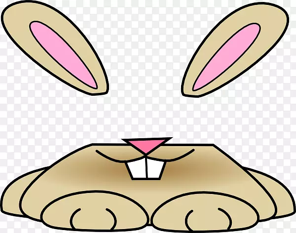 复活节兔子耳夹艺术-复活节兔子耳朵PNG照片