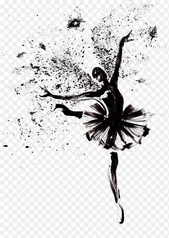 芭蕾艺术绘画舞蹈版画-芭蕾舞