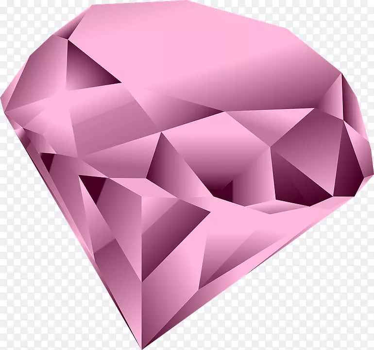 粉红钻石剪贴画-粉红钻石心PNG剪贴画