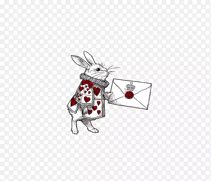 仙境中的奇遇白兔插图-梦版“爱丽丝梦游仙境”