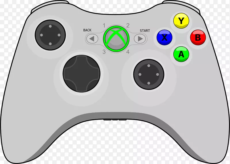 Xbox 360控制器游戏控制器xbox 360无线耳机剪辑艺术Xbox控制器透明背景