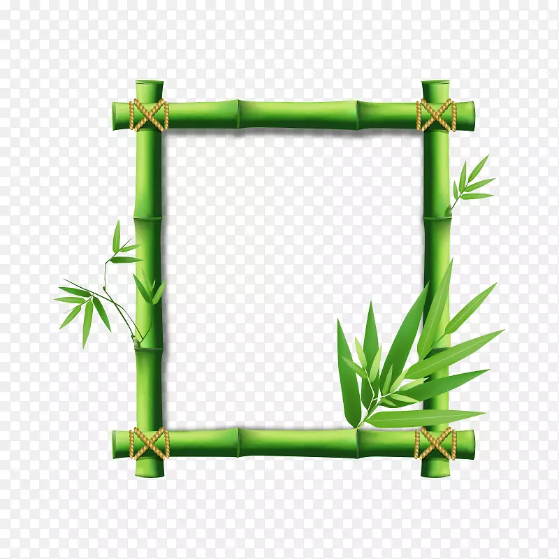 竹画框剪贴画-竹子，天然