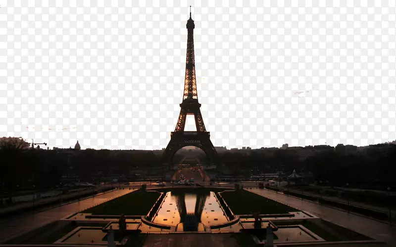 埃菲尔铁塔弧形展览大学地标-巴黎，法国埃菲尔
