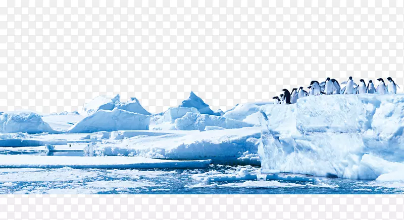 南极企鹅冰川冰山-冰山