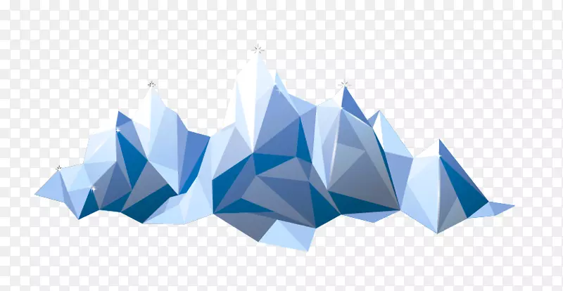 山脉折纸-冰山