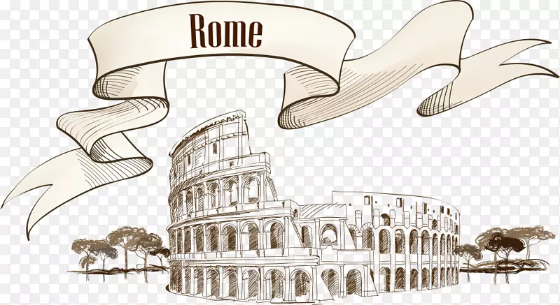 古罗马竞技场插图-意大利休闲旅游载体
