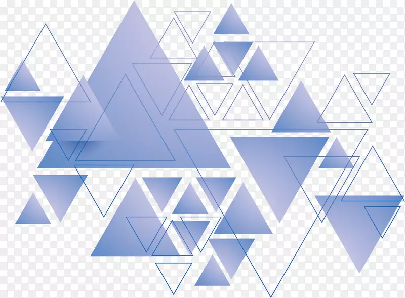 三角形几何-蓝色三角形