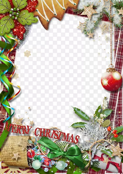 圣诞画框-圣诞镜框透明PNG
