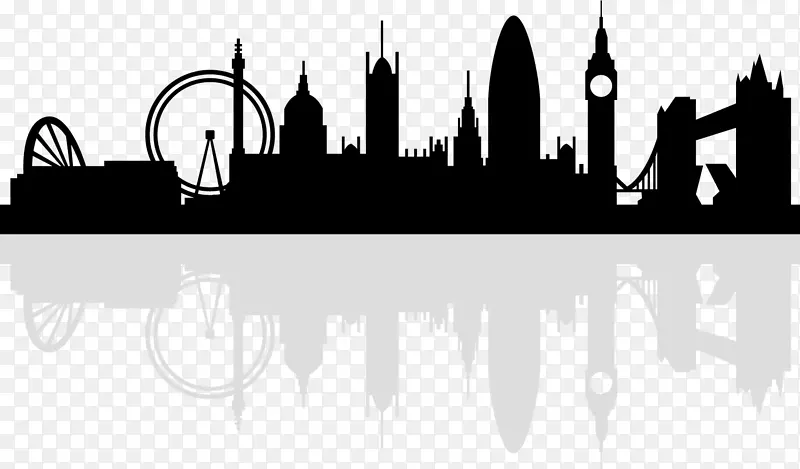 伦敦天际线剪影皇室-免费-黑色伦敦