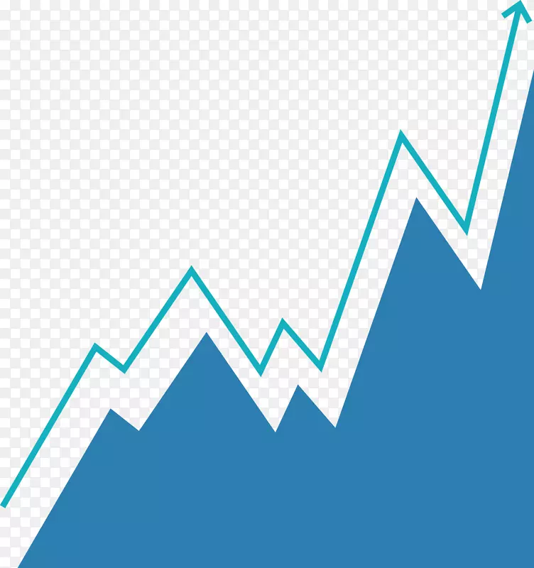 市场财务图标-蓝色市场分析图