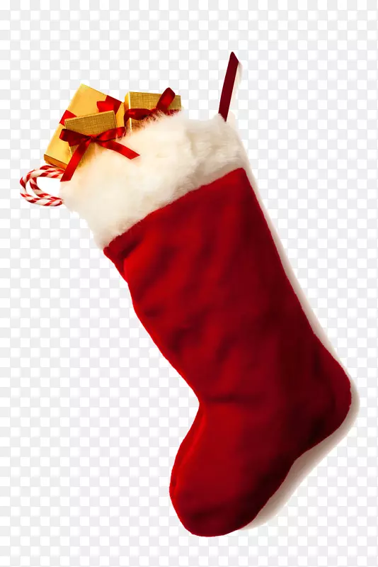 圣诞长袜圣诞老人糖果拐杖-圣诞长筒袜