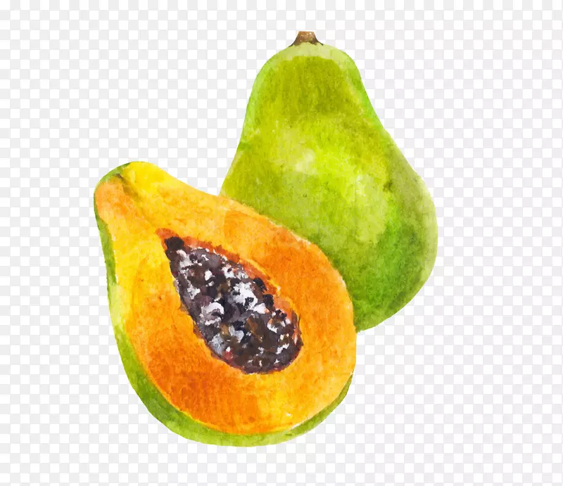 木瓜泰国料理水果-绿色木瓜