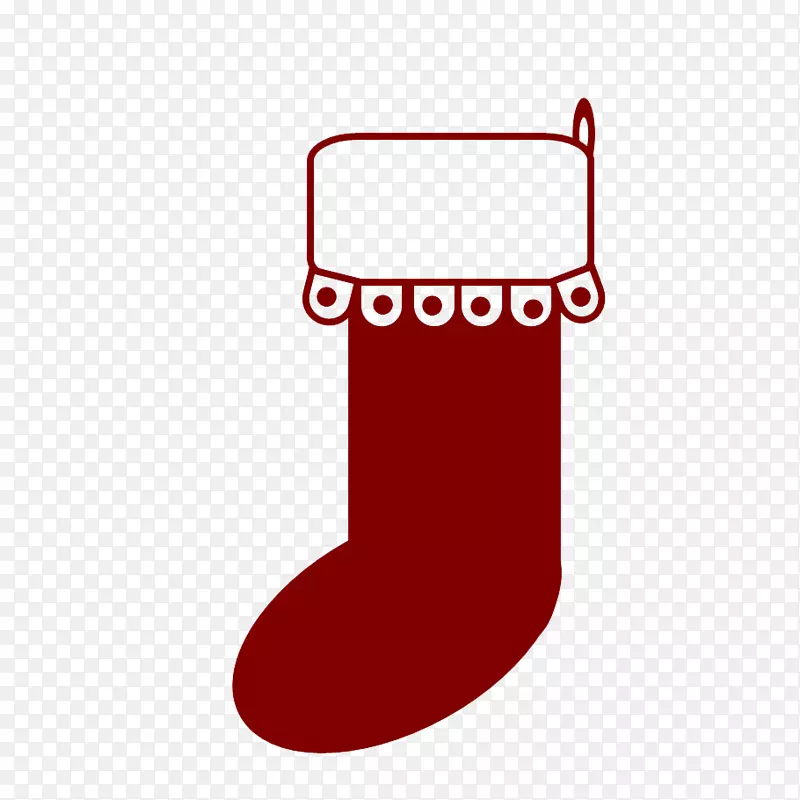 圣诞袜礼品夹艺术-圣诞长袜PNG图片