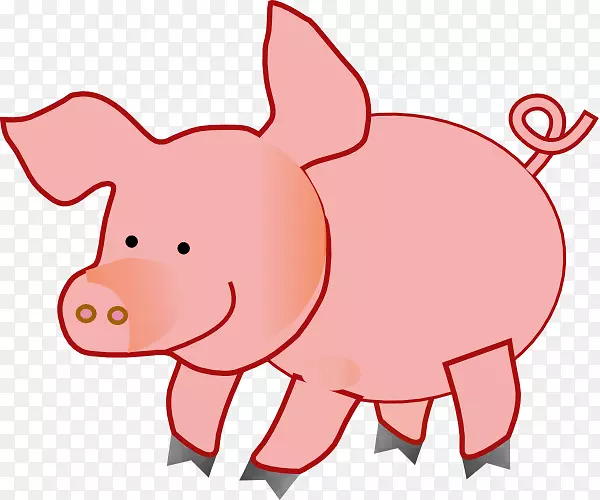 畜牧养殖场剪贴画-可爱的猪剪贴画