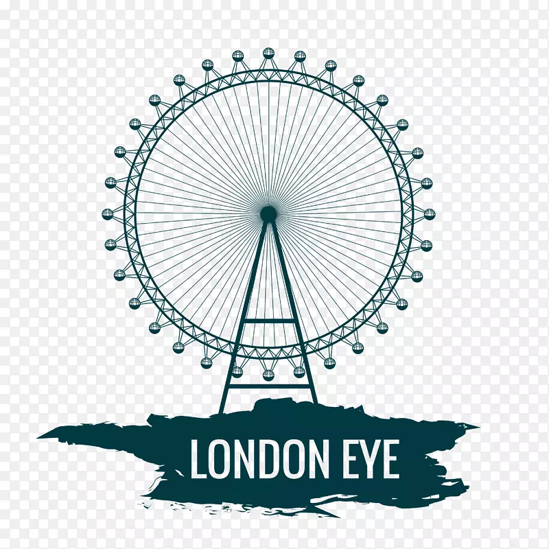 伦敦眼卡通-创意伦敦地标伦敦眼材料