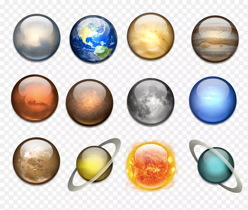太阳系行星ico图标-太阳系行星和卫星