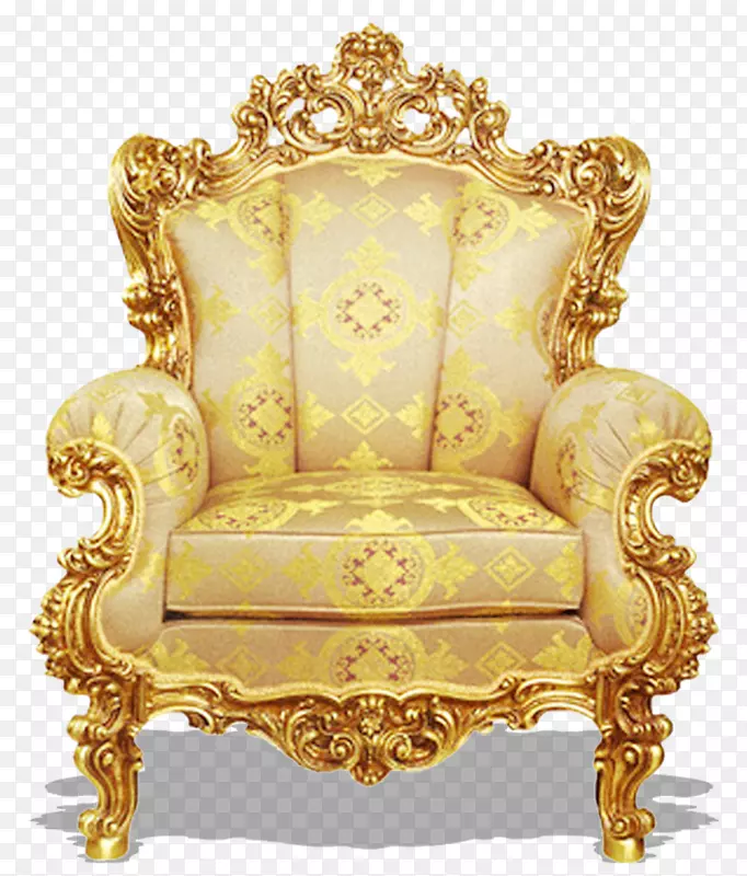 桌椅沙发家具金-金王座古典图案